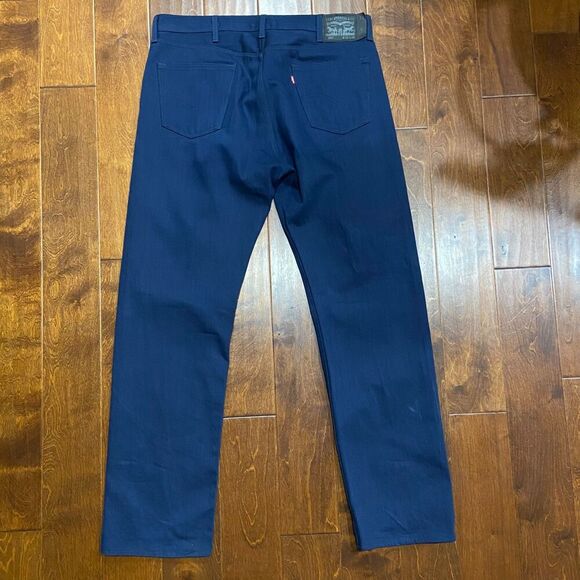 Levi's 501 Classic Straight Leg Button Fly Navy Blue Denim Jeans Men's 38 x 34 - Picture 5 of 9